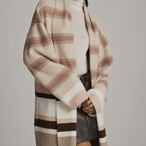 Anthropologie Beige and Pink Striped Cardigan SOLD***
